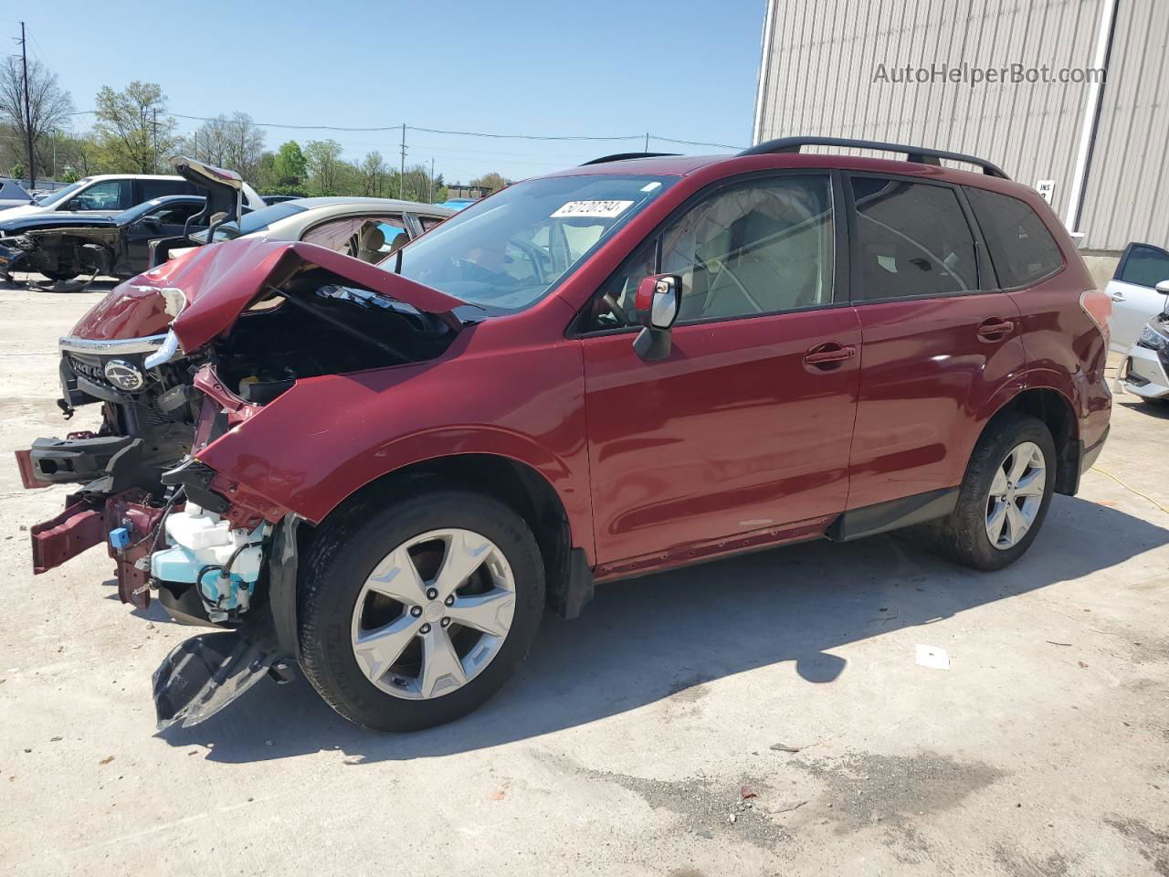 2016 Subaru Forester 2.5i Premium Maroon vin: JF2SJADC3GH459553