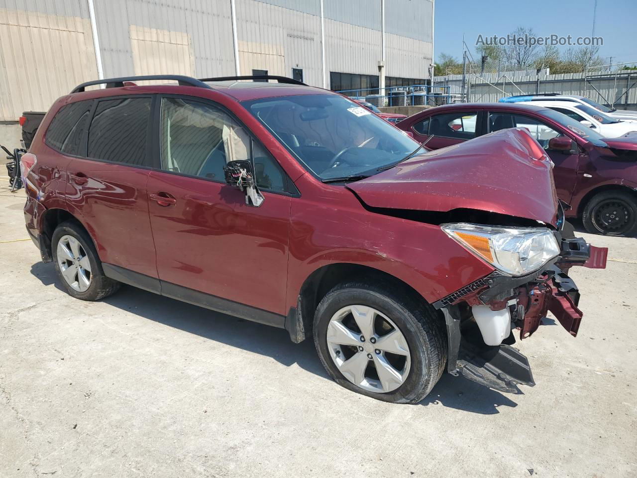 2016 Subaru Forester 2.5i Premium Maroon vin: JF2SJADC3GH459553