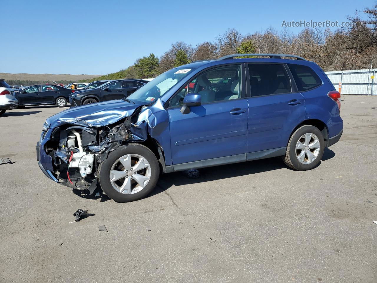 2015 Subaru Forester 2.5i Premium Синий vin: JF2SJADC4FH405984