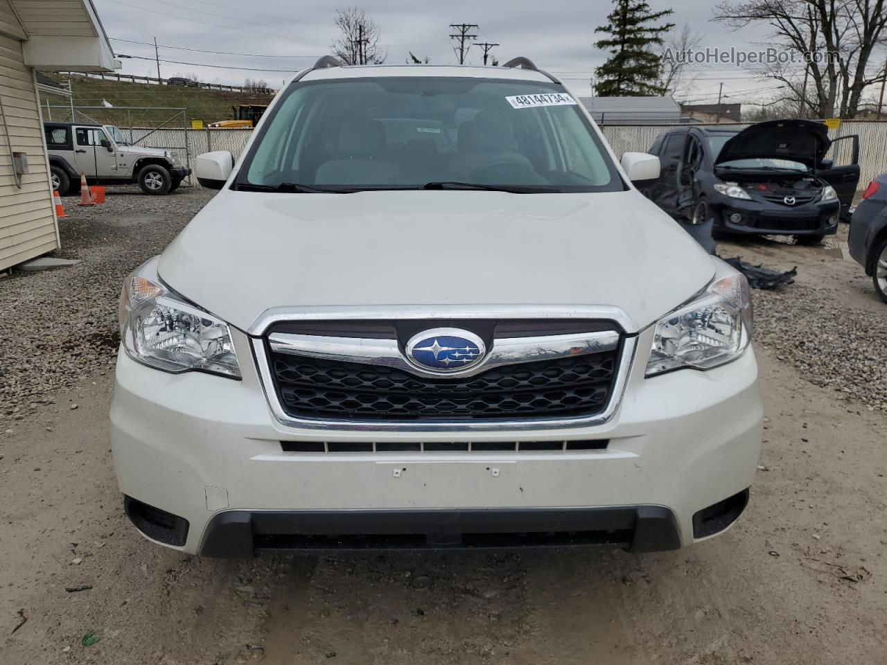 2015 Subaru Forester 2.5i Premium Белый vin: JF2SJADC4FH482354