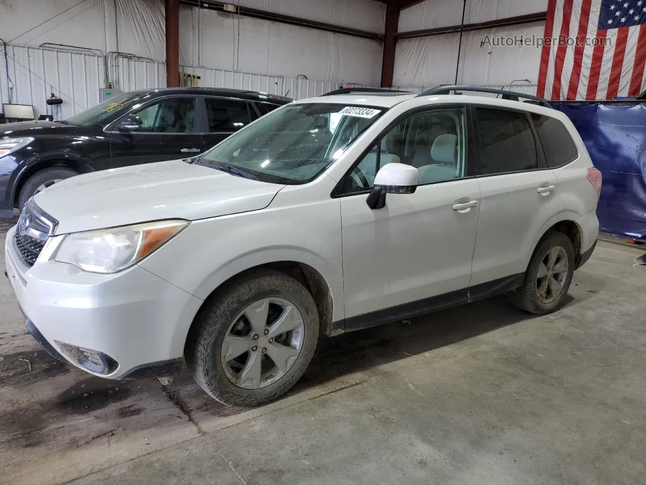 2015 Subaru Forester 2.5i Premium White vin: JF2SJADC5FH509576