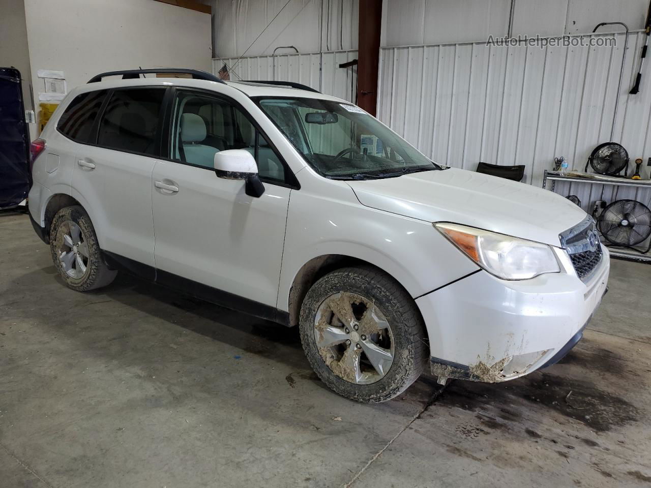 2015 Subaru Forester 2.5i Premium White vin: JF2SJADC5FH509576