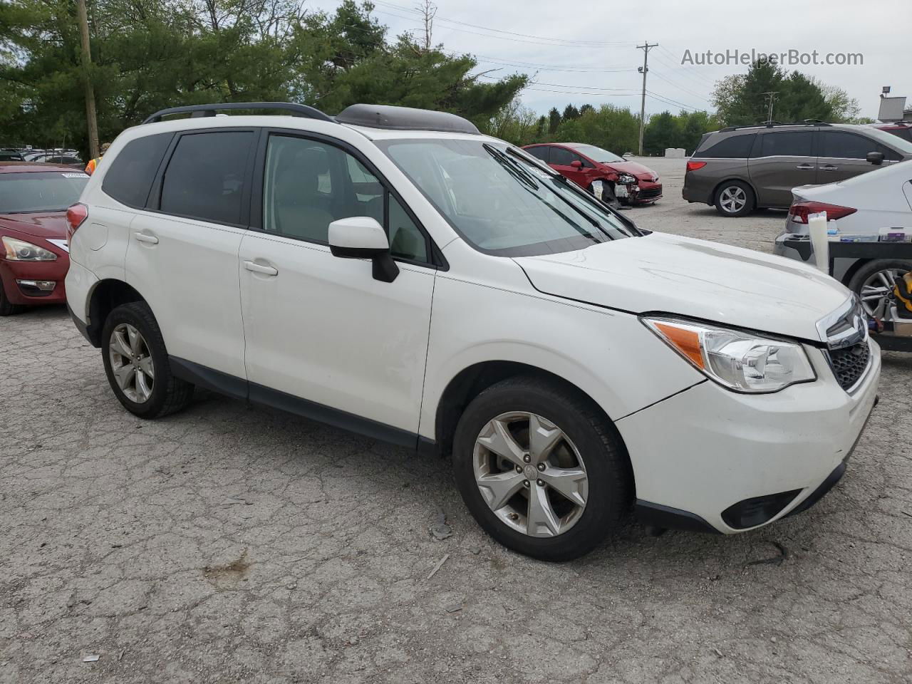 2016 Subaru Forester 2.5i Premium White vin: JF2SJADC5GH486639