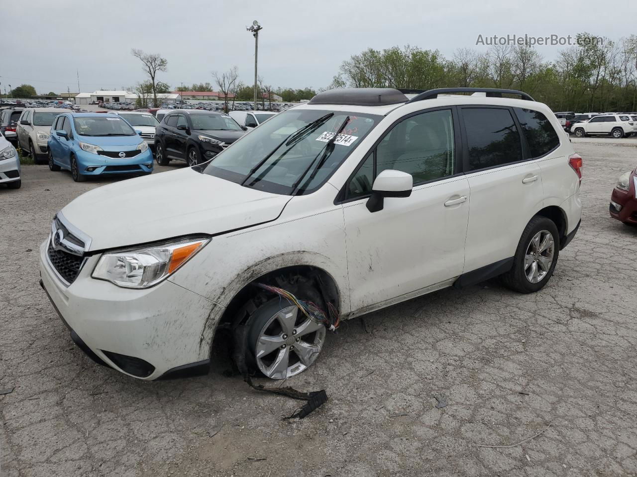 2016 Subaru Forester 2.5i Premium White vin: JF2SJADC5GH486639