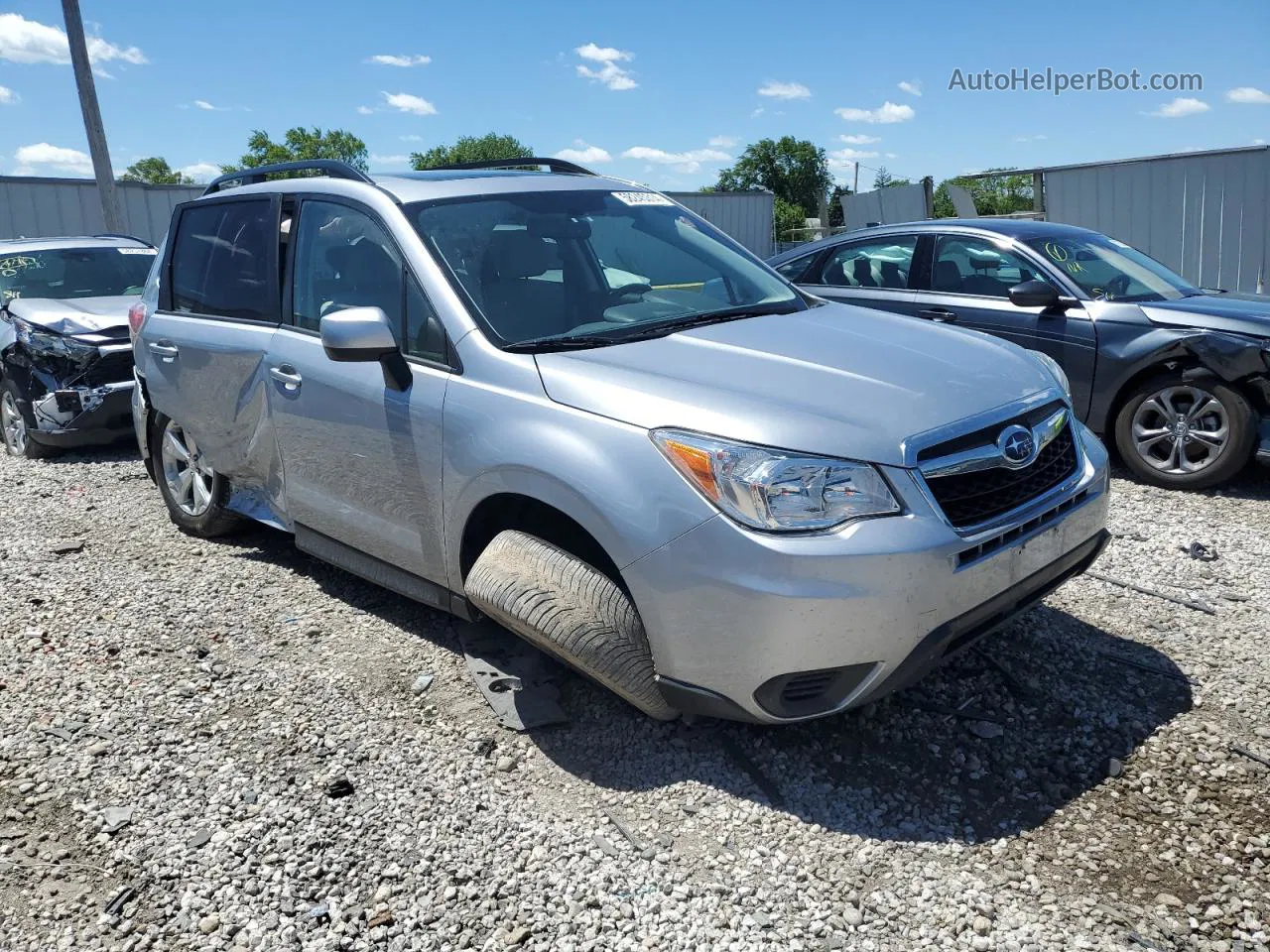 2015 Subaru Forester 2.5i Premium Серебряный vin: JF2SJADC6FH453261