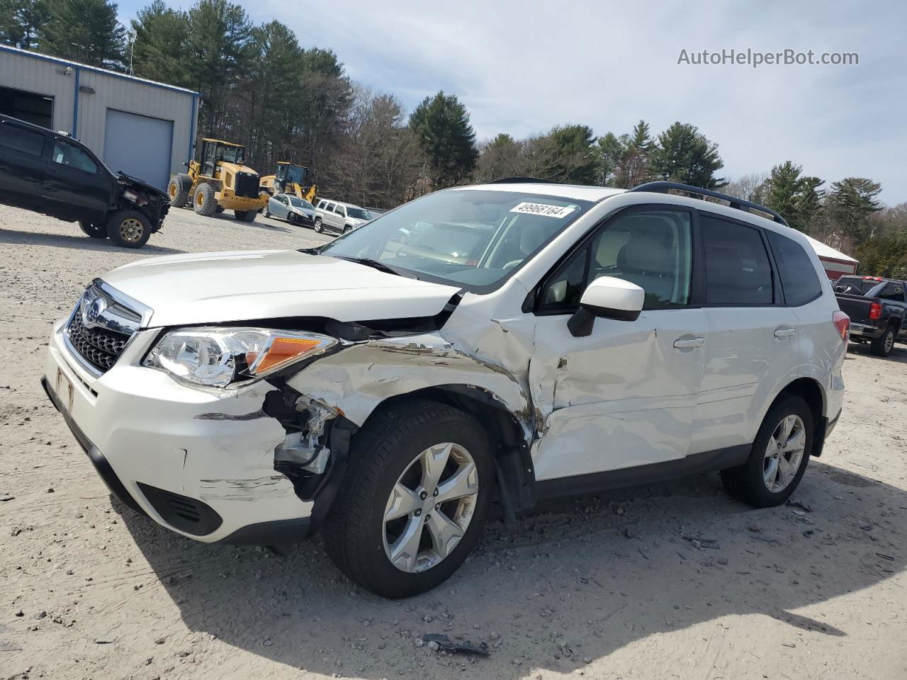 2015 Subaru Forester 2.5i Premium White vin: JF2SJADC7FH573831