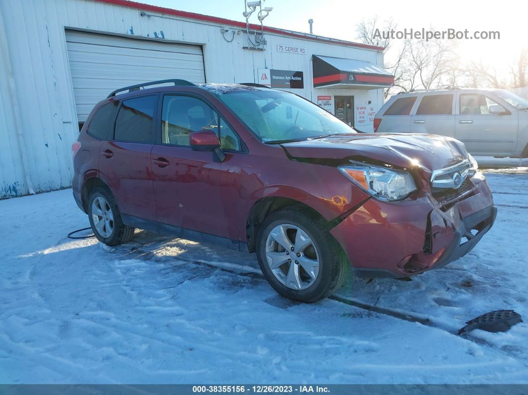 2015 Subaru Forester 2.5i Premium Red vin: JF2SJADC8FH450121