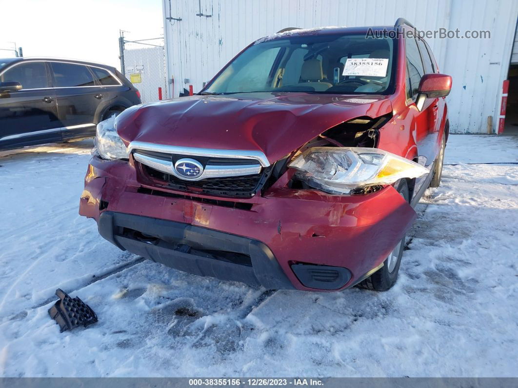 2015 Subaru Forester 2.5i Premium Red vin: JF2SJADC8FH450121