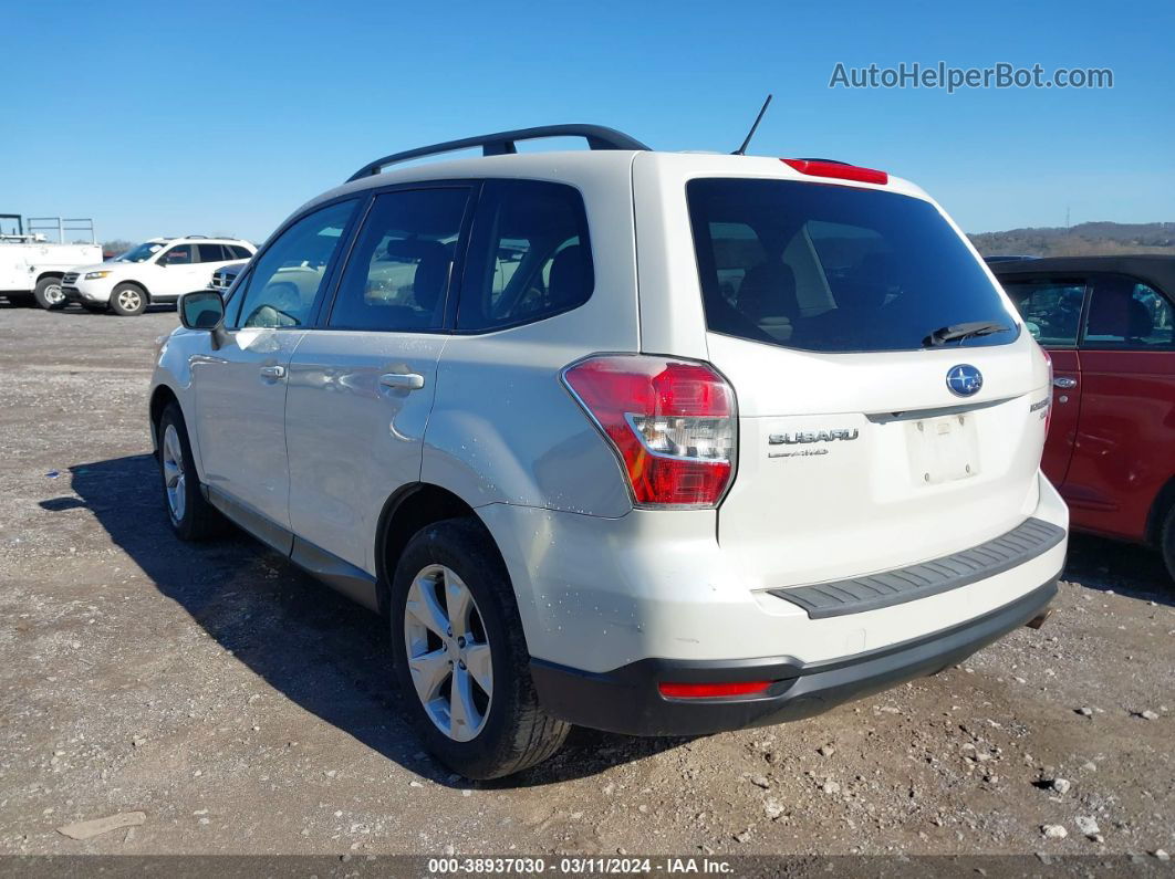 2015 Subaru Forester 2.5i Premium White vin: JF2SJADC8FH510334