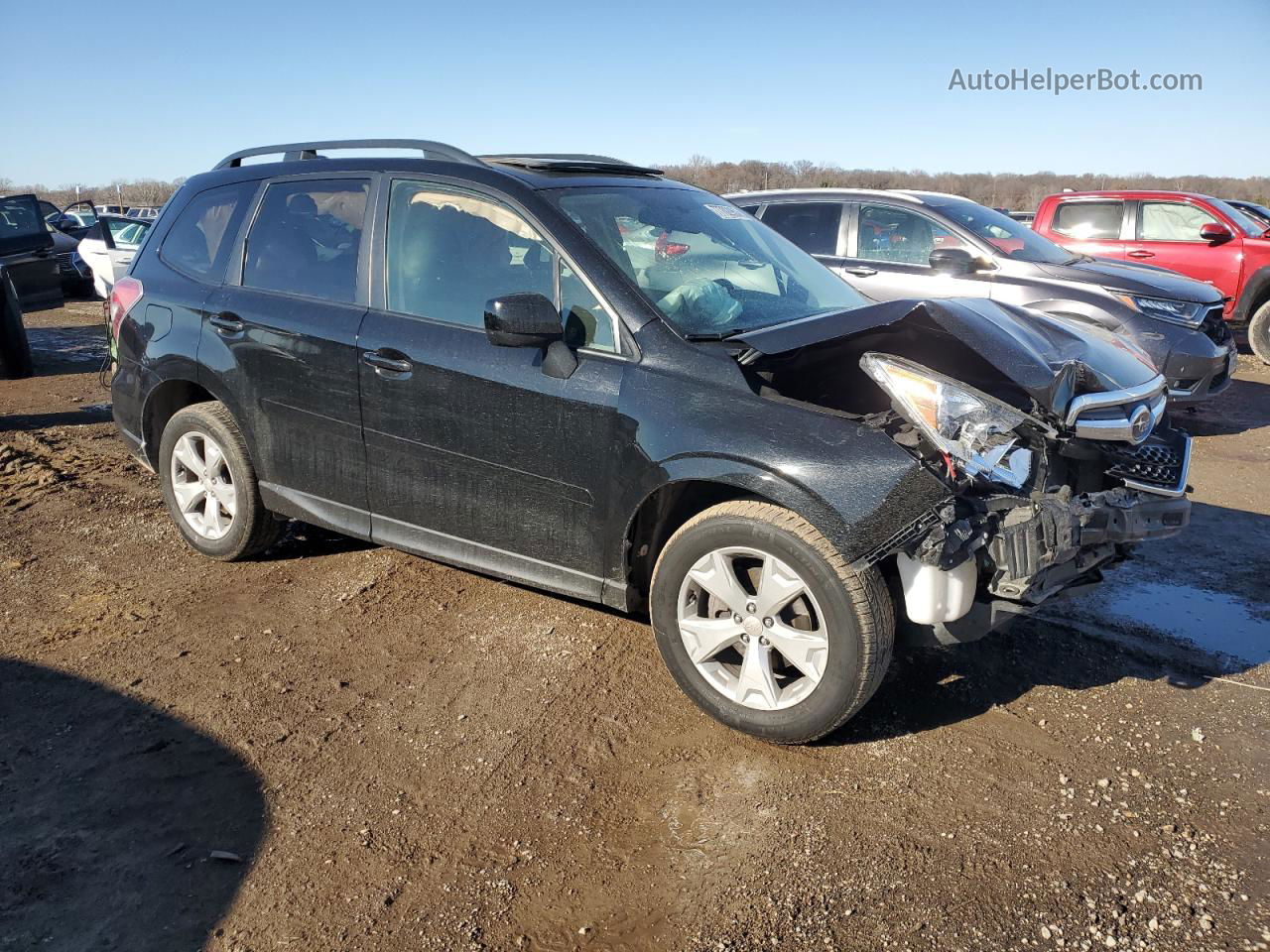 2016 Subaru Forester 2.5i Premium Черный vin: JF2SJADC8GG459943