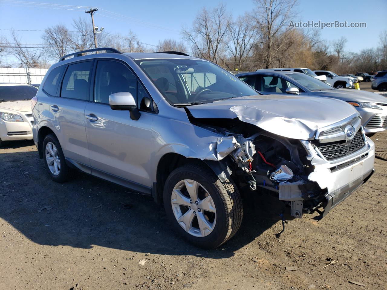 2016 Subaru Forester 2.5i Premium Серебряный vin: JF2SJADC8GH462478