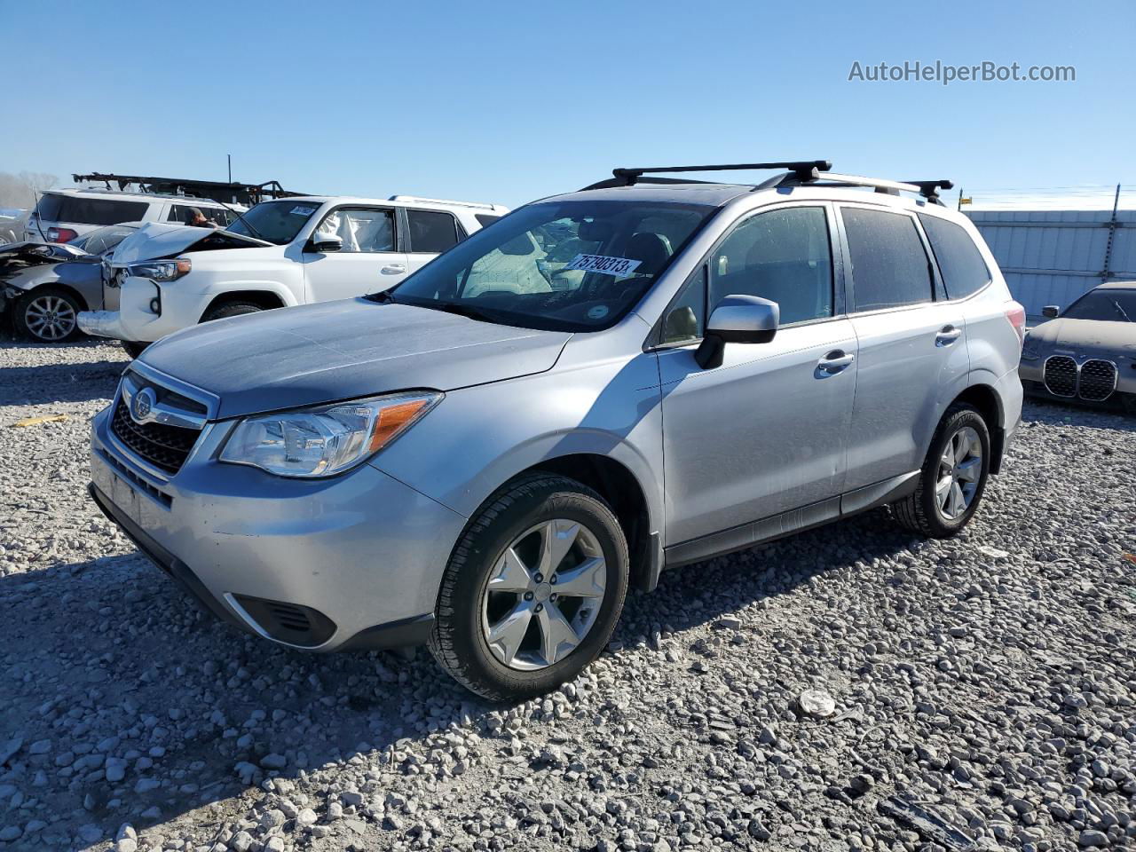 2016 Subaru Forester 2.5i Premium Silver vin: JF2SJADC8GH531136