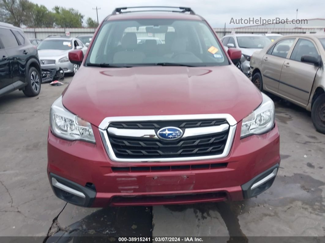 2018 Subaru Forester 2.5i Premium Red vin: JF2SJADC8JH573216