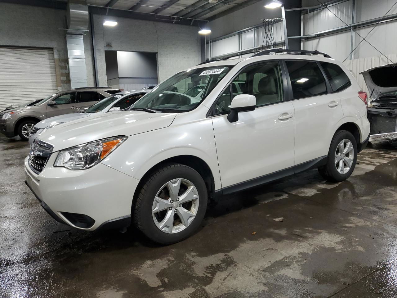 2015 Subaru Forester 2.5i Premium White vin: JF2SJADC9FH840113