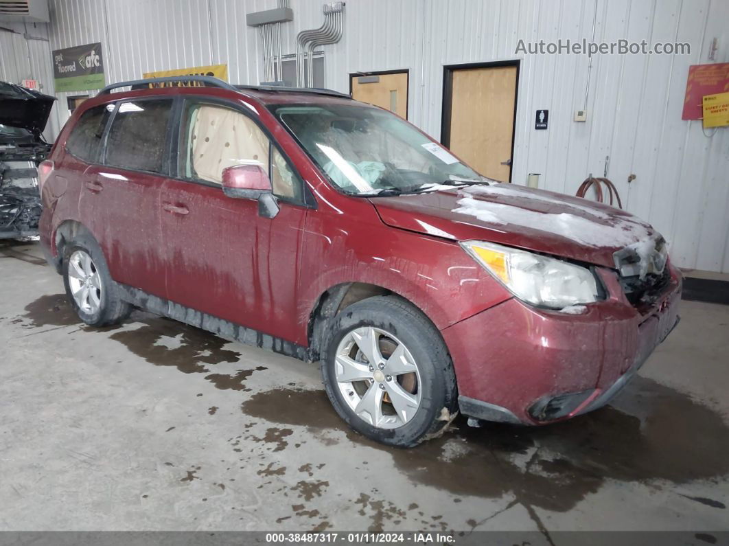 2015 Subaru Forester 2.5i Premium Maroon vin: JF2SJADCXFH523120