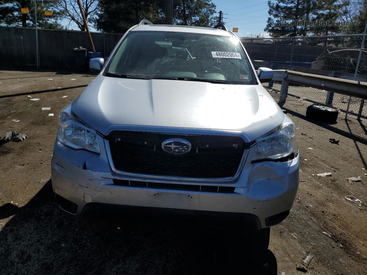 2015 Subaru Forester 2.5i Premium Silver vin: JF2SJADCXFH565898