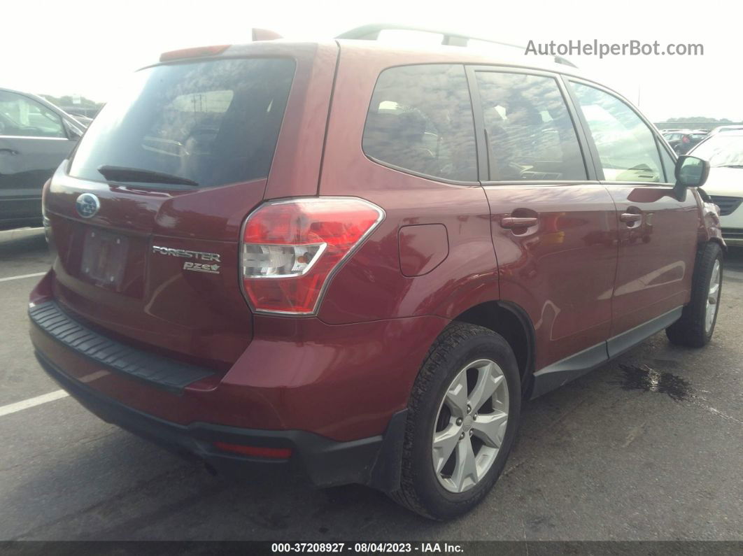 2016 Subaru Forester 2.5i Premium Maroon vin: JF2SJADCXGH503497