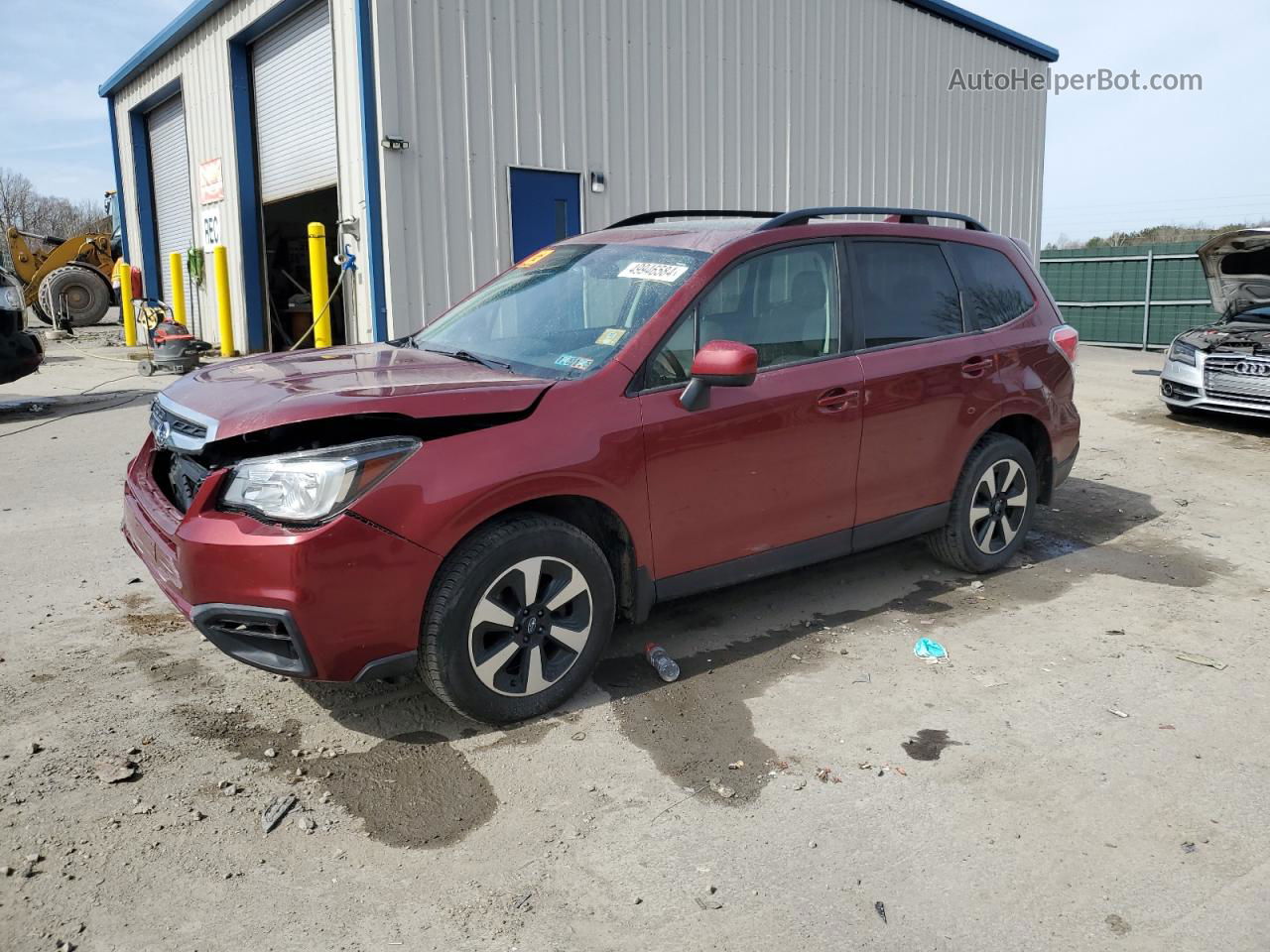 2017 Subaru Forester 2.5i Premium Burgundy vin: JF2SJAEC1HH532113