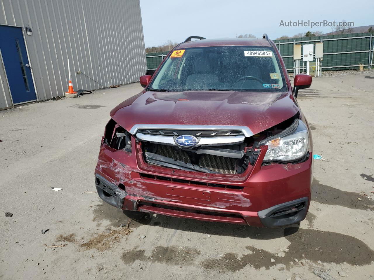 2017 Subaru Forester 2.5i Premium Burgundy vin: JF2SJAEC1HH532113