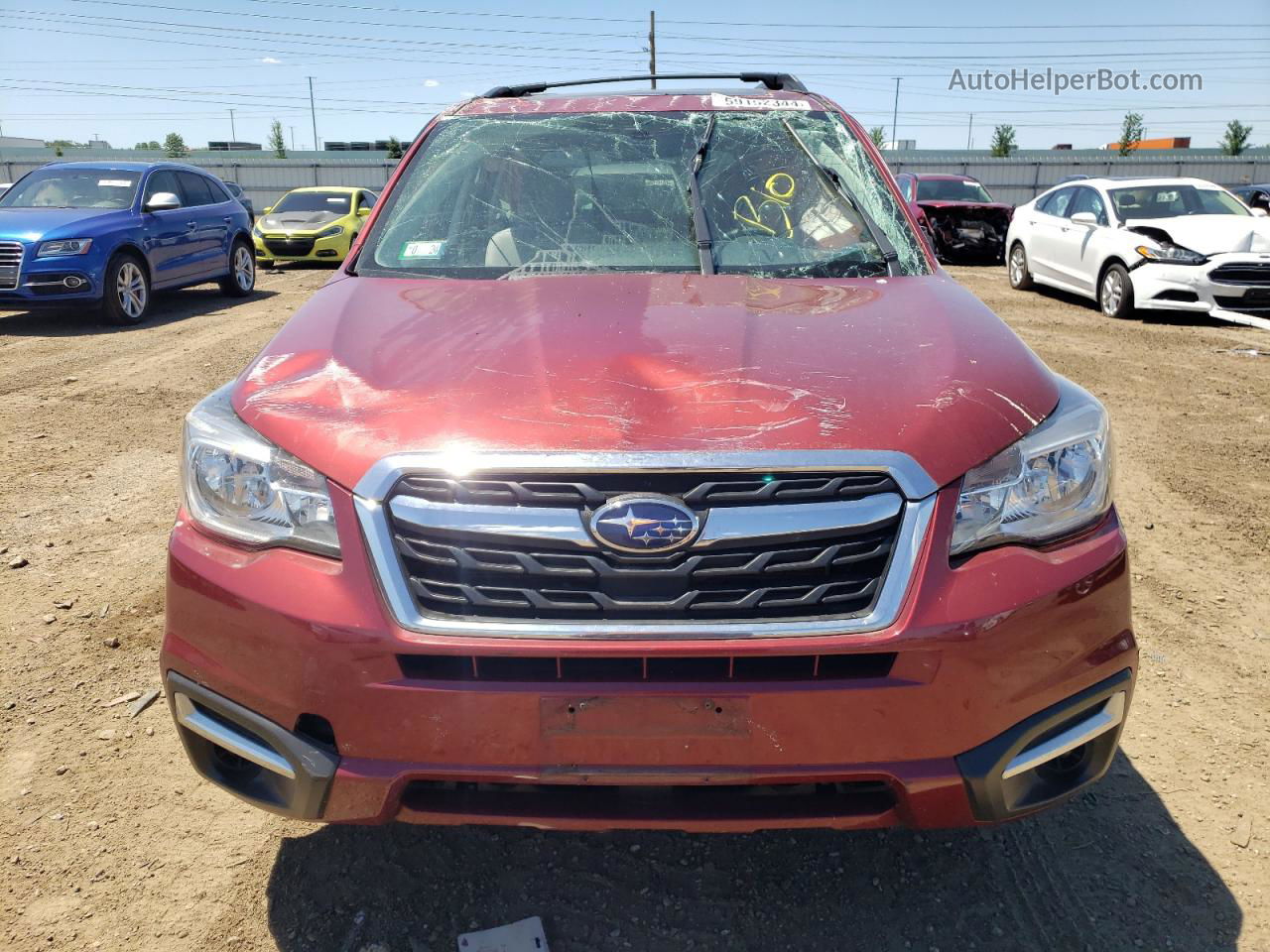 2017 Subaru Forester 2.5i Premium Red vin: JF2SJAEC2HH494388