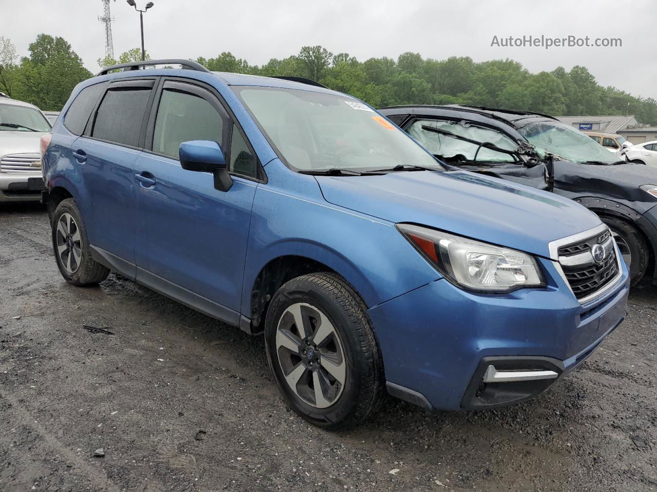 2018 Subaru Forester 2.5i Premium Blue vin: JF2SJAEC2JH513835