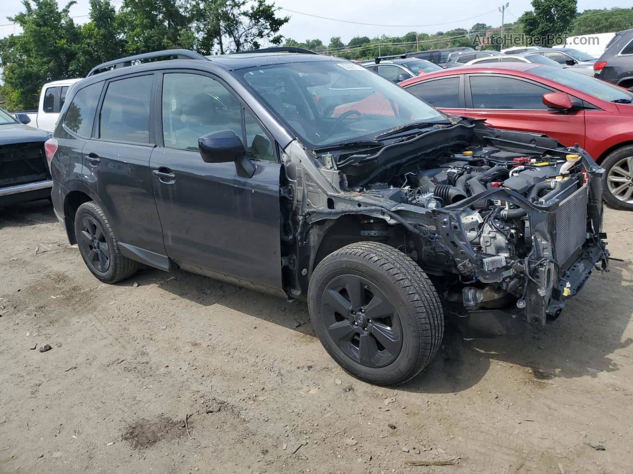 2018 Subaru Forester 2.5i Premium Угольный vin: JF2SJAEC3JH404588