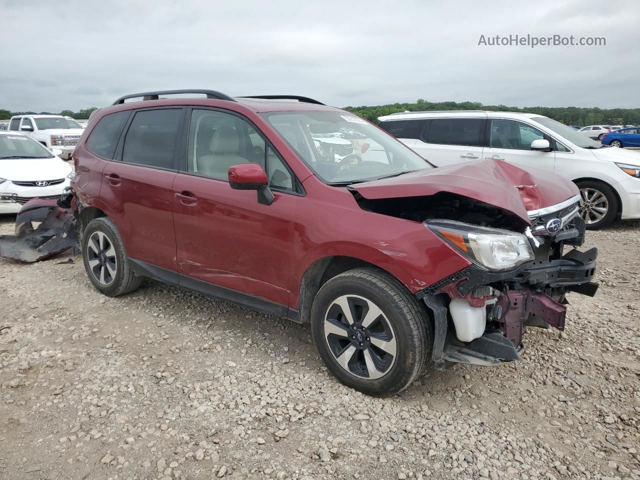 2018 Subaru Forester 2.5i Premium Red vin: JF2SJAEC3JH573767