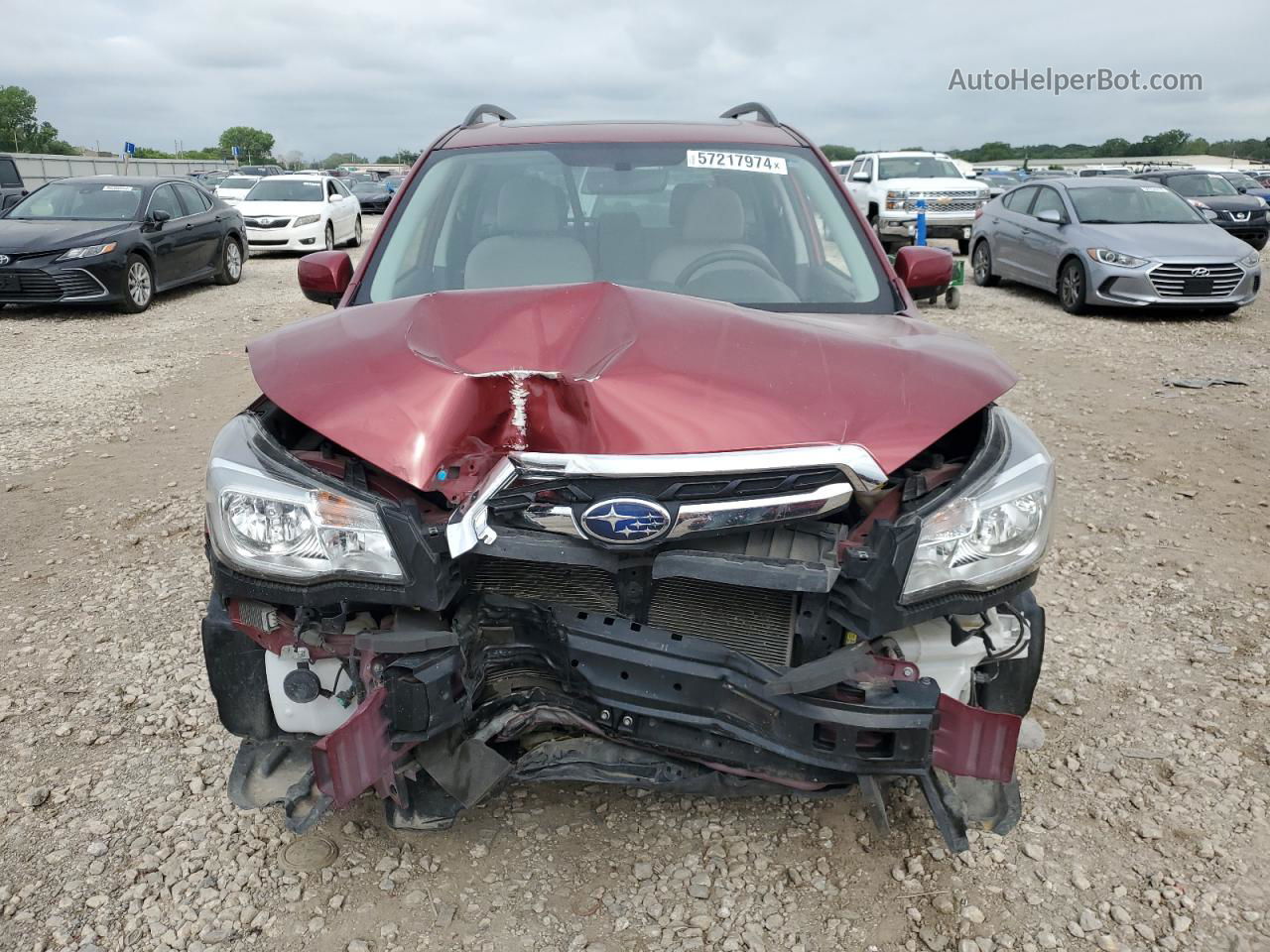 2018 Subaru Forester 2.5i Premium Red vin: JF2SJAEC3JH573767