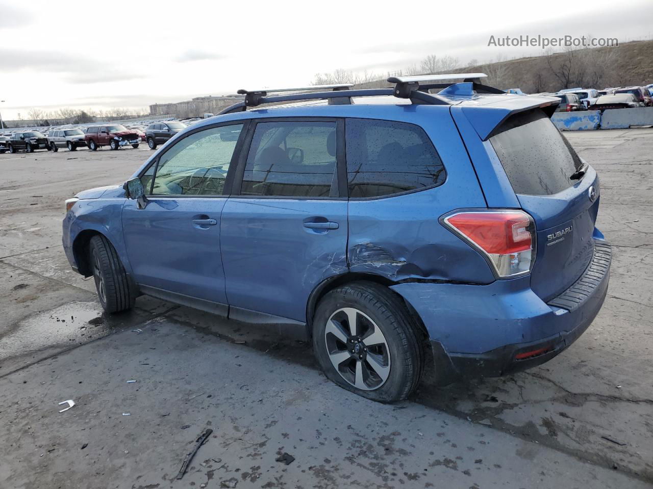 2018 Subaru Forester 2.5i Premium Синий vin: JF2SJAEC4JG488068