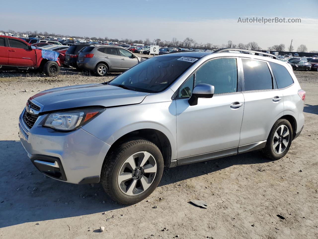 2018 Subaru Forester 2.5i Premium Silver vin: JF2SJAEC4JH604170