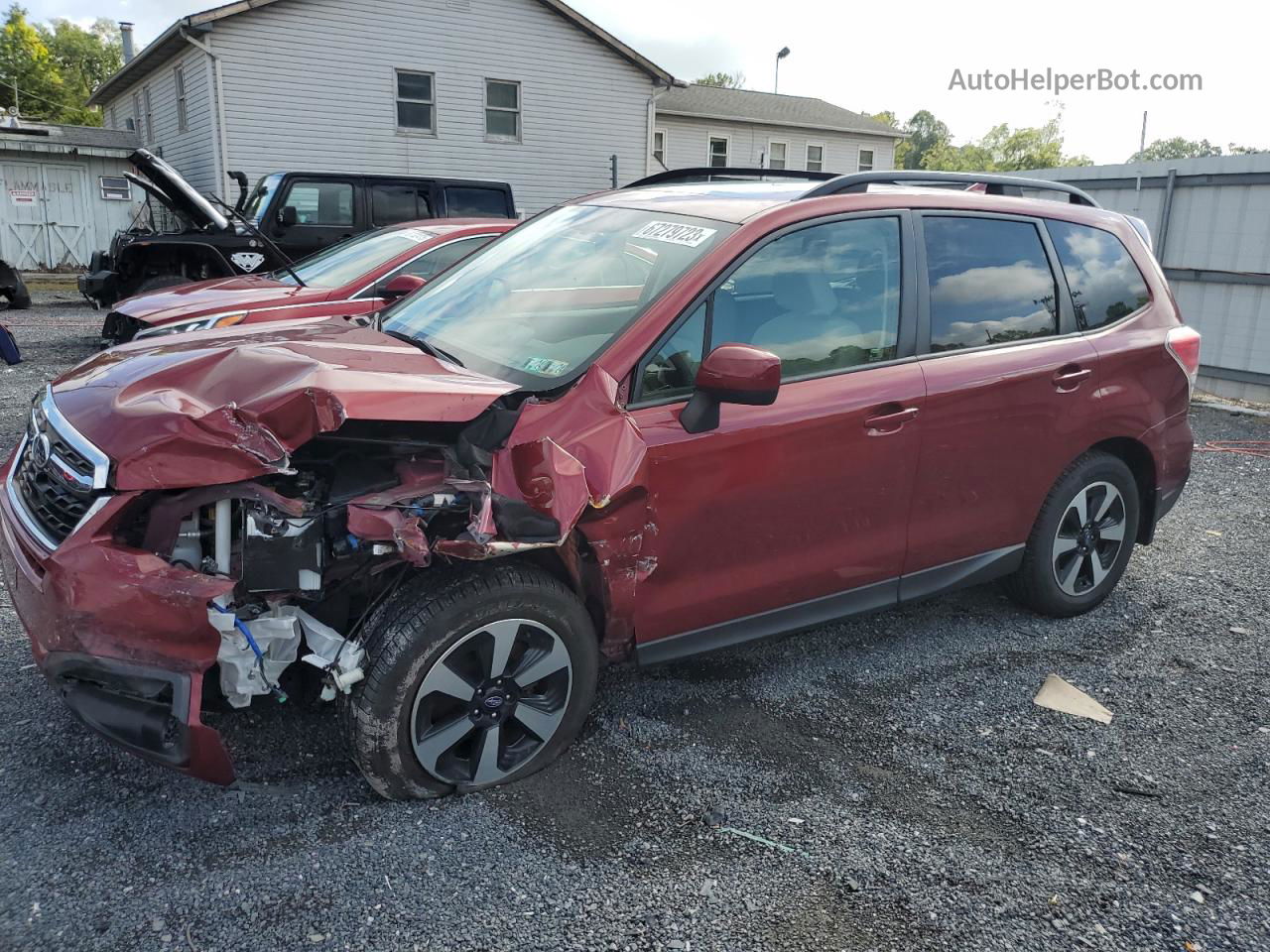 2018 Subaru Forester 2.5i Premium Red vin: JF2SJAEC5JH496707