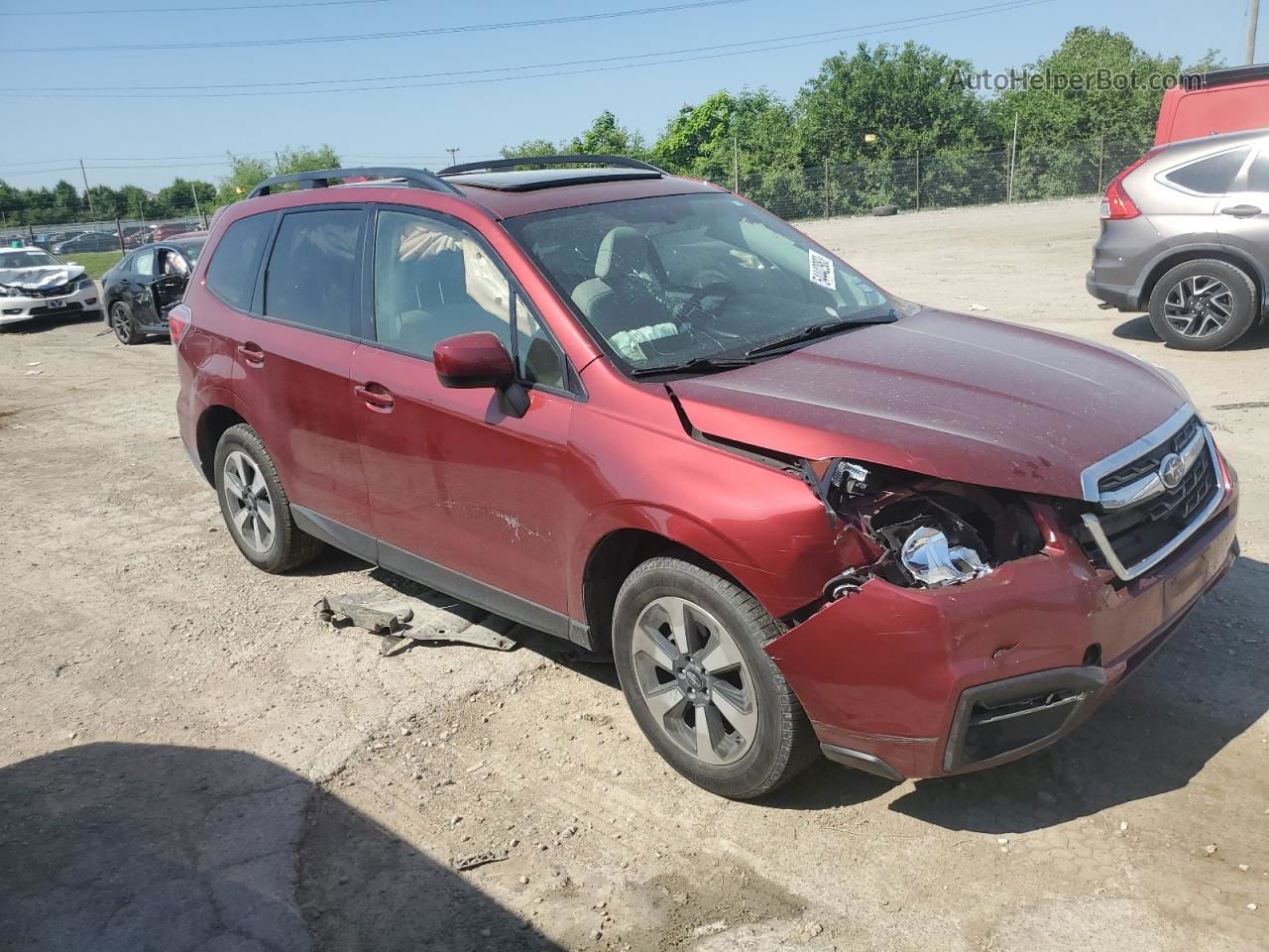 2018 Subaru Forester 2.5i Premium Red vin: JF2SJAEC6JH499132