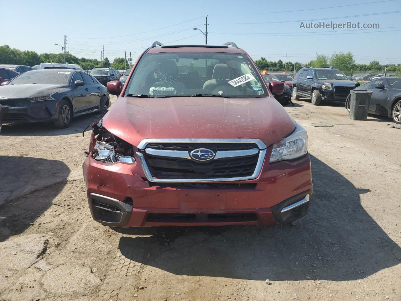 2018 Subaru Forester 2.5i Premium Красный vin: JF2SJAEC6JH499132