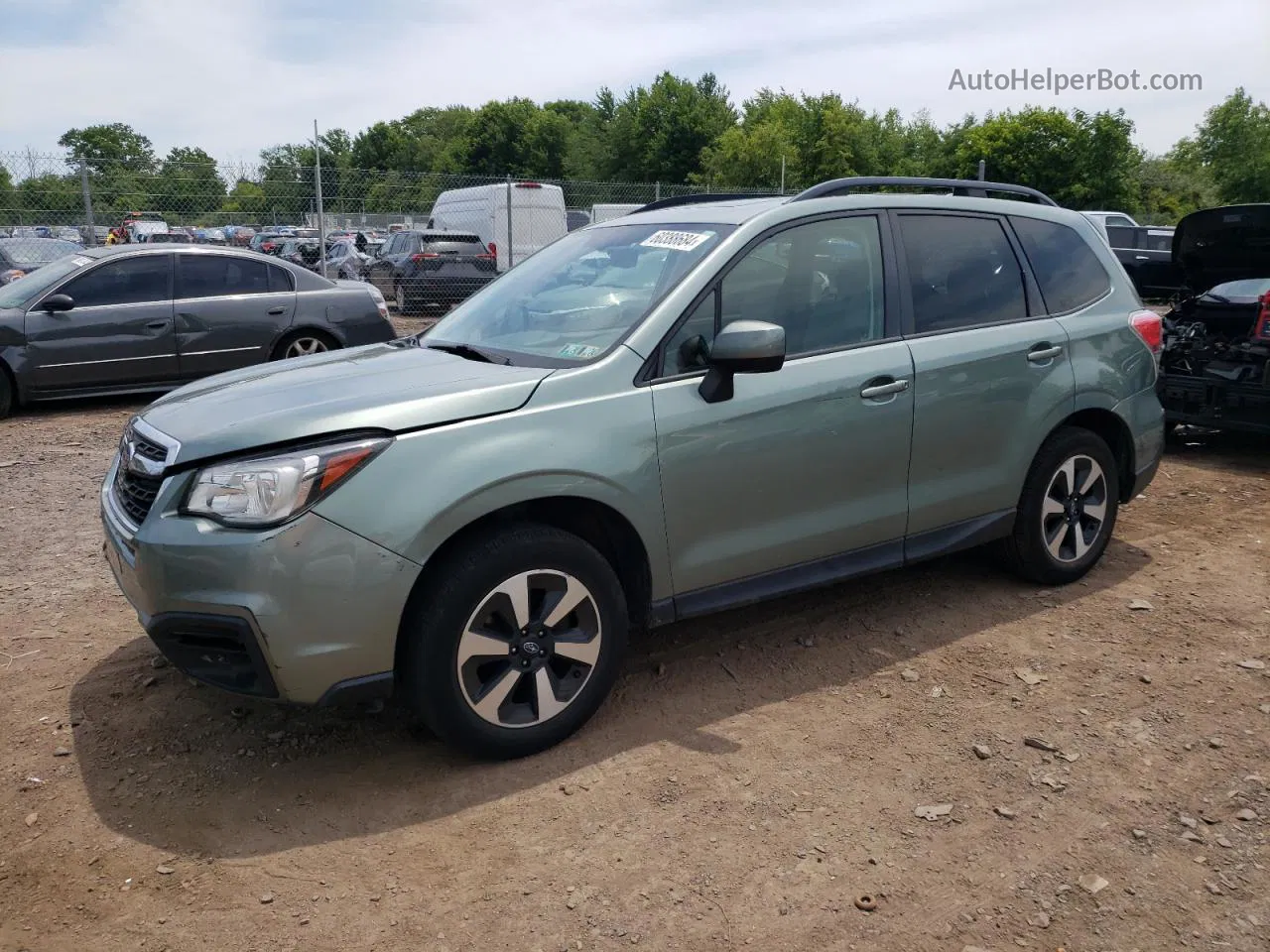 2017 Subaru Forester 2.5i Premium Green vin: JF2SJAEC7HH402644