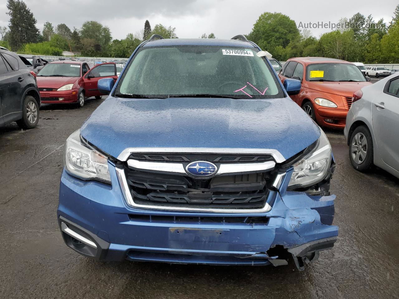 2018 Subaru Forester 2.5i Premium Blue vin: JF2SJAEC7JH424696