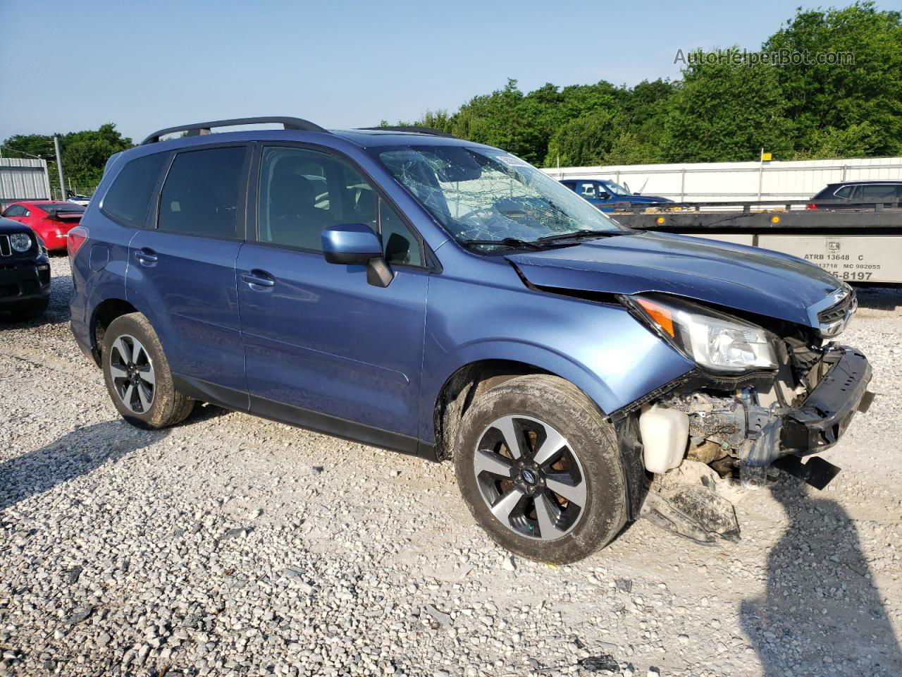 2017 Subaru Forester 2.5i Premium Blue vin: JF2SJAEC8HH466417