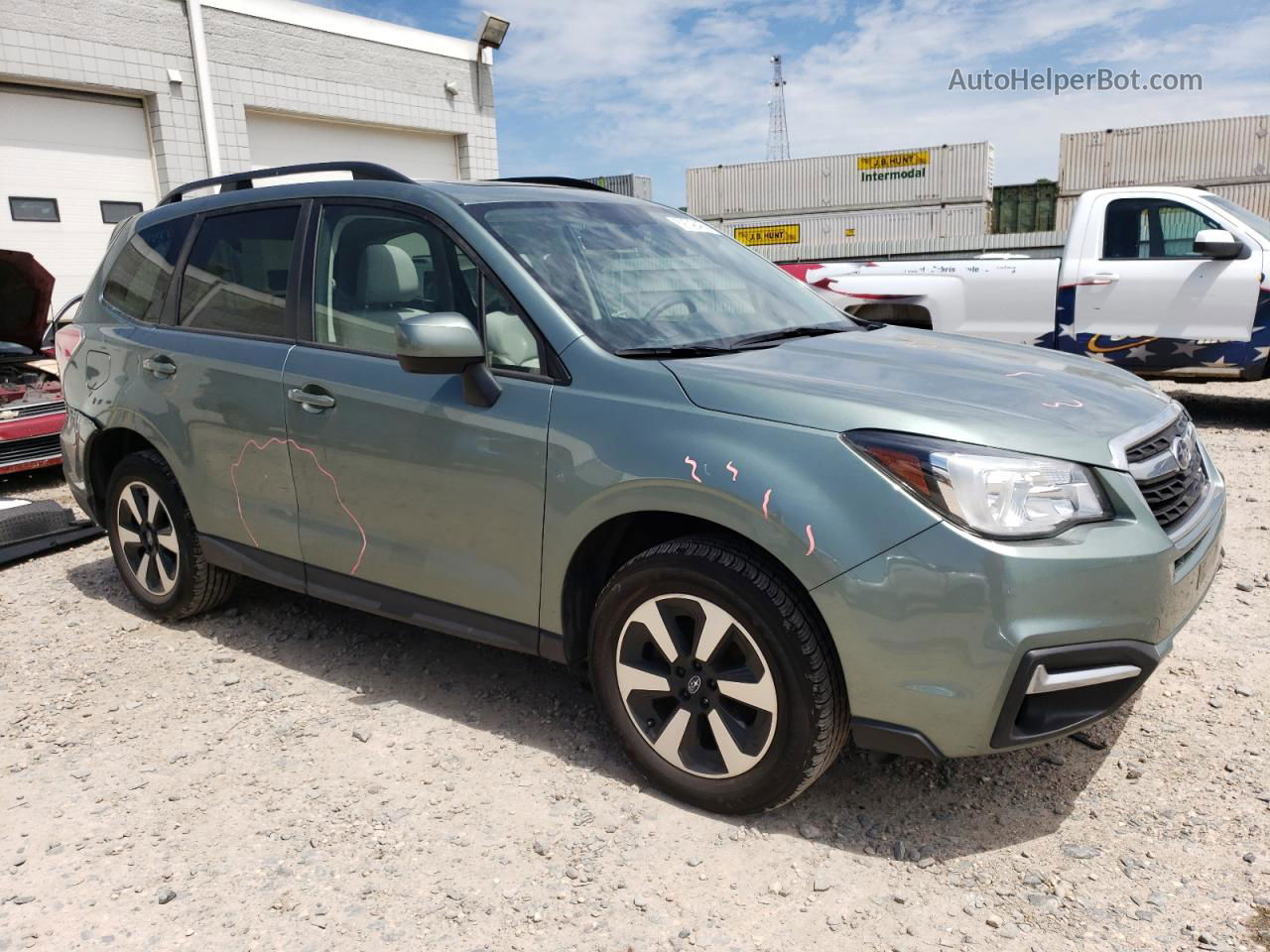 2017 Subaru Forester 2.5i Premium Зеленый vin: JF2SJAEC8HH563424