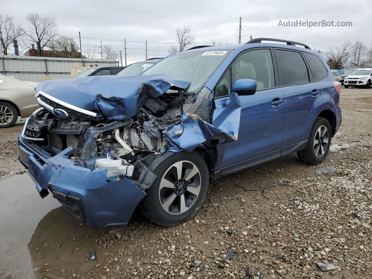 2018 Subaru Forester 2.5i Premium Blue vin: JF2SJAEC8JH475530