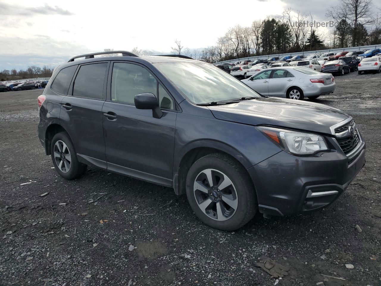 2018 Subaru Forester 2.5i Premium Gray vin: JF2SJAEC8JH498709