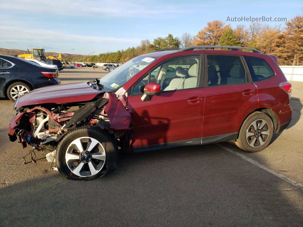 2018 Subaru Forester 2.5i Premium Red vin: JF2SJAECXJH466862