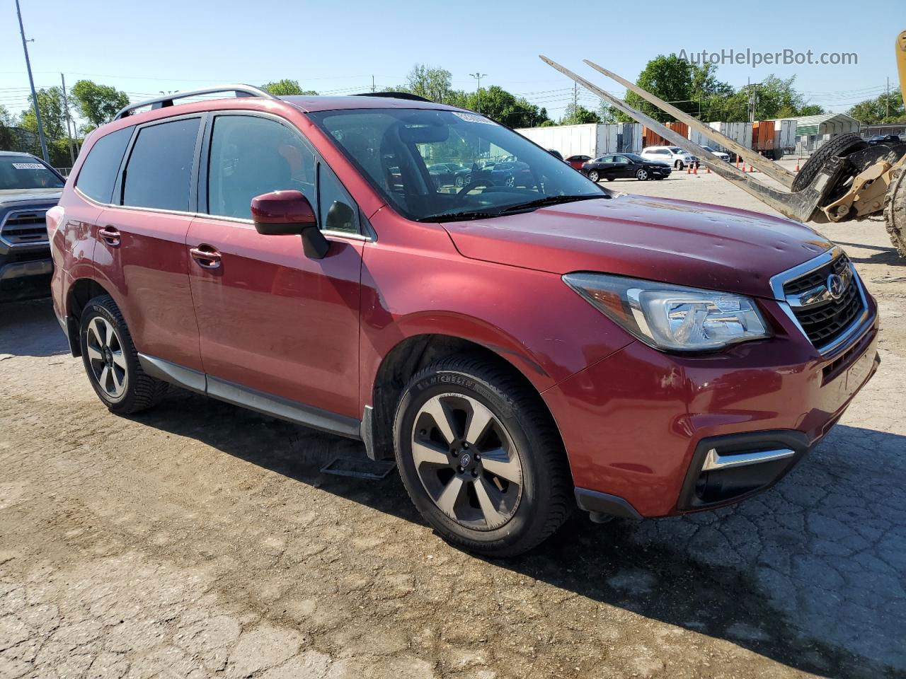 2018 Subaru Forester 2.5i Premium Red vin: JF2SJAECXJH488814