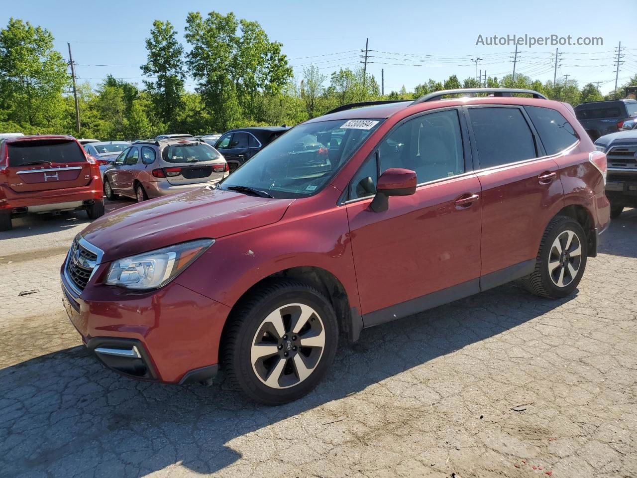 2018 Subaru Forester 2.5i Premium Red vin: JF2SJAECXJH488814