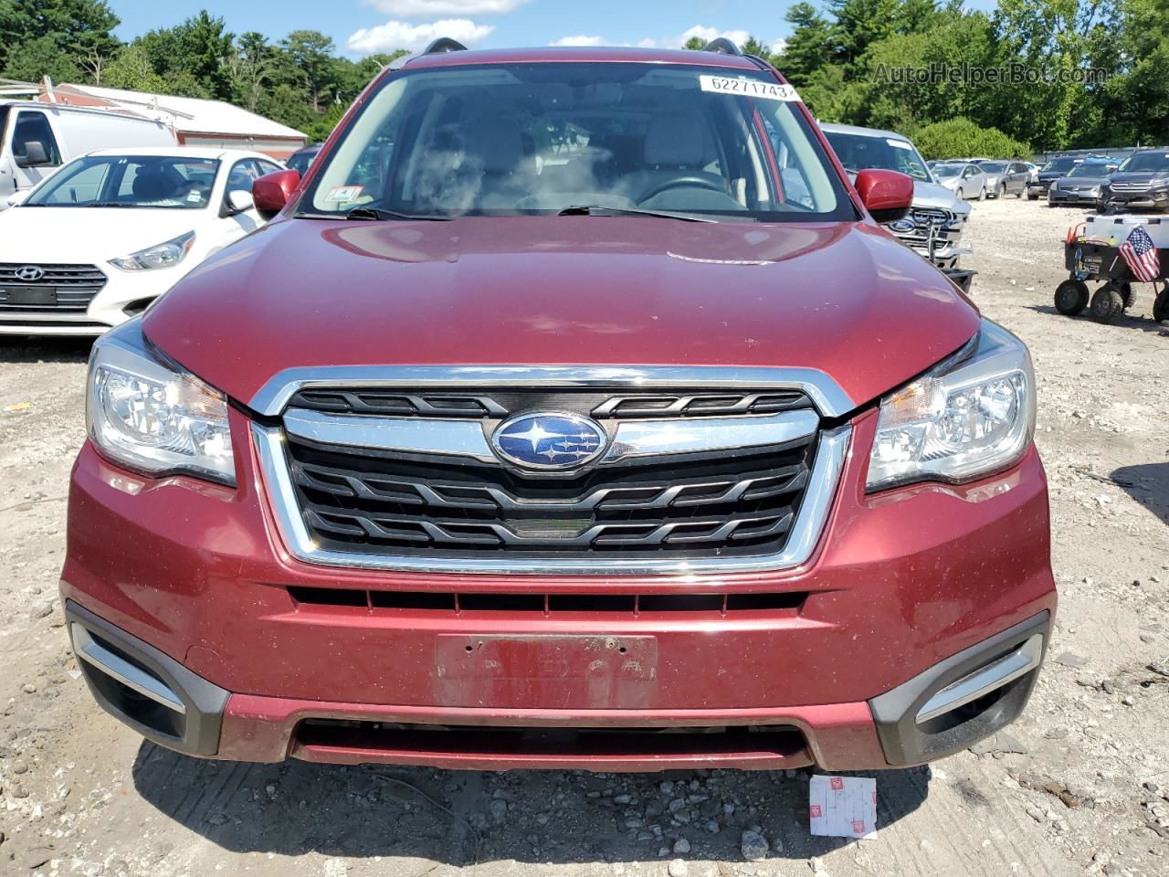 2018 Subaru Forester 2.5i Premium Maroon vin: JF2SJAECXJH547621