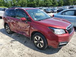 2018 Subaru Forester 2.5i Premium Maroon vin: JF2SJAECXJH547621