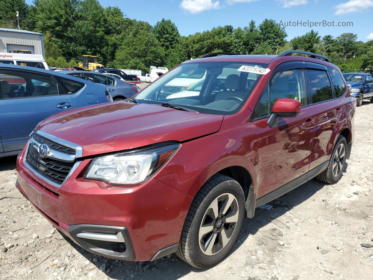 2018 Subaru Forester 2.5i Premium Maroon vin: JF2SJAECXJH547621