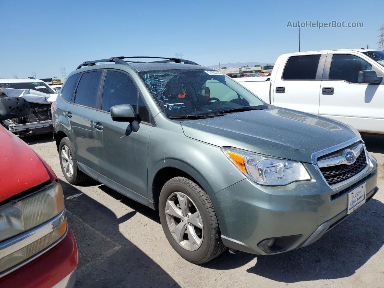 2016 Subaru Forester 2.5i Premium Бирюзовый vin: JF2SJAFC2GH432163