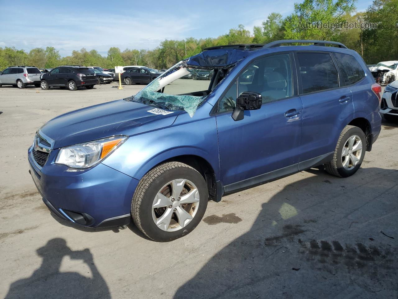 2016 Subaru Forester 2.5i Premium Blue vin: JF2SJAFC6GH485903