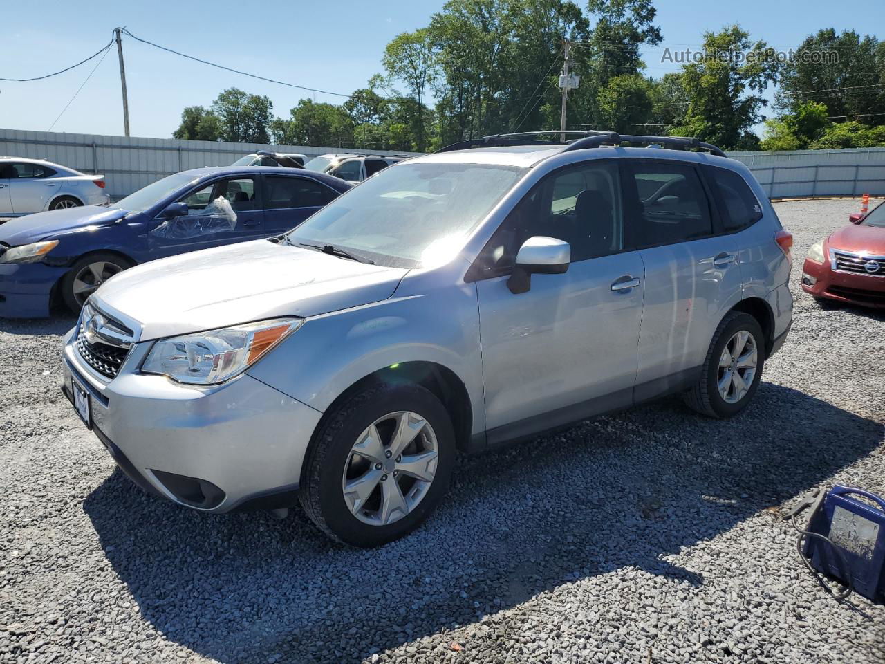 2016 Subaru Forester 2.5i Premium Silver vin: JF2SJAFC7GH520660