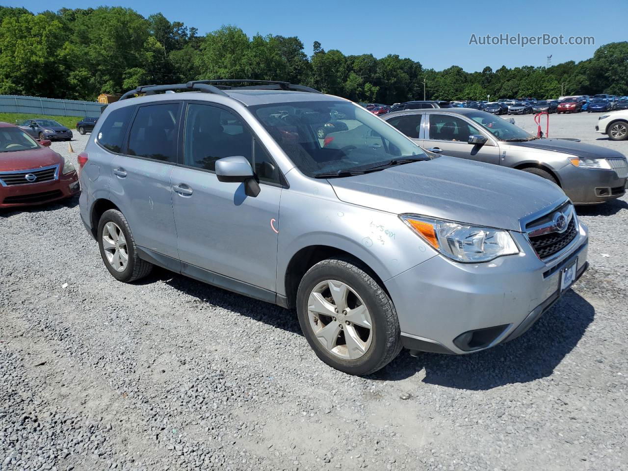 2016 Subaru Forester 2.5i Premium Silver vin: JF2SJAFC7GH520660