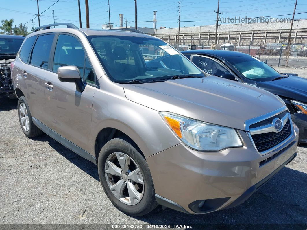 2016 Subaru Forester 2.5i Premium Beige vin: JF2SJAFC8GH525219